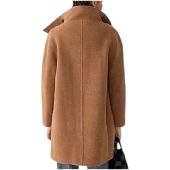 J Crew Coat 16 Brown Wool Blend Nello Gori Villa Italian Stadium‎ Cloth Camel - Picture 11 of 14